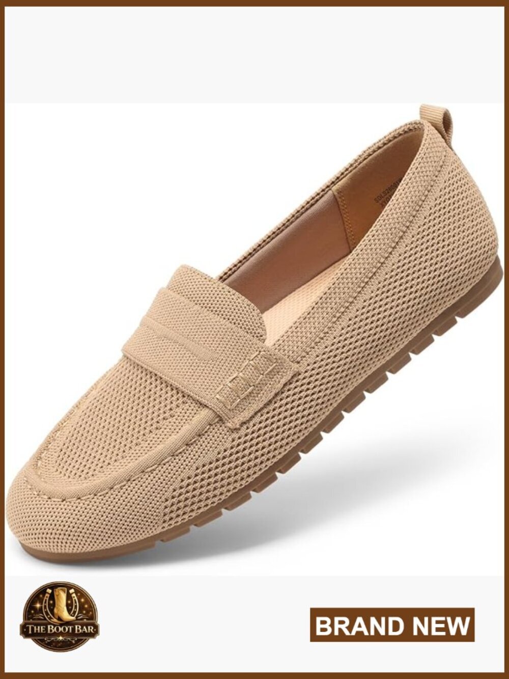 Women's Knit Loafers Slip On Flats Work Walking Shoes Comfort Casual